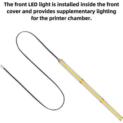 Linke/vordere LED-Beleuchtung für Bambu P2S 3D-Drucker: Hochhelle Beleuchtung für Bambu P2S LED-Streifen (3D-Drucker-Ersatzteile, Vorderseite). (1/5)