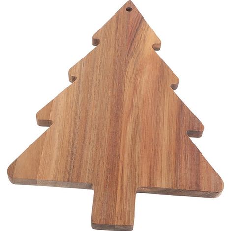 Planche À Découper En Bois Forme Arbre De Noël - Plateau Pour Charcuterie Et Fromage - Idéal Pour Fêtes Et Apéritifs - 40 x 25 cm - 1 Pièce (1/5)