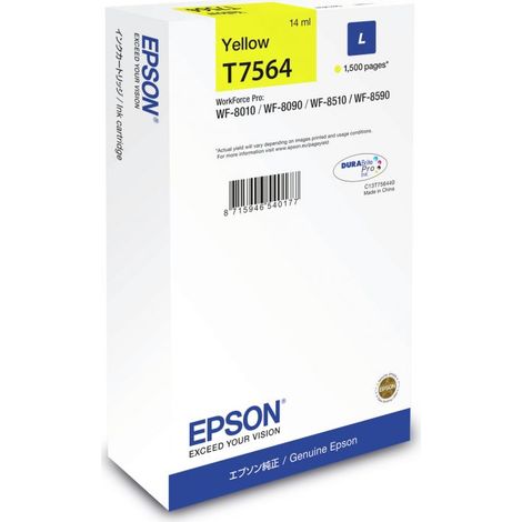 Tinta original epson t7564 amarillo l c13t756440 14ml (1/5)