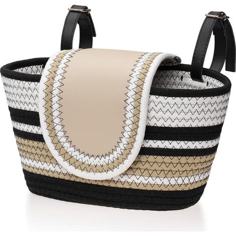 Panier avant de vélo fait main, panier de vélo adulte tressé, panier de guidon rustique amovible (avec couvercle), sangle réglable. (1/5)