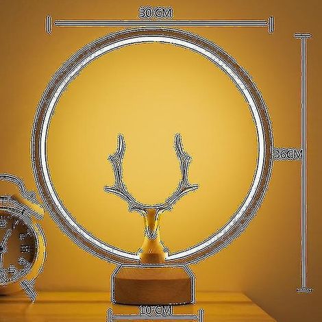 Lampe de chevet LED blanche avec port USB pour chambre ou salon (1/4)
