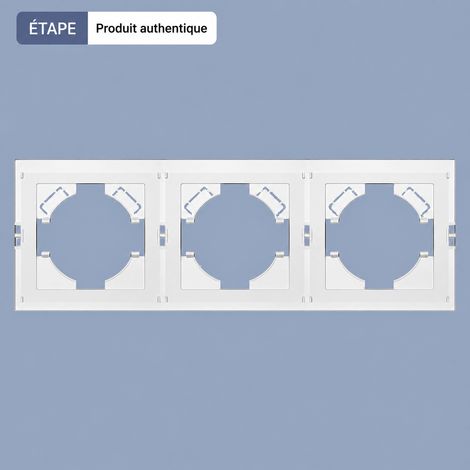 Plaque murale triple type 80 standard européen en PC blanc 31 8 × 8 × 4 cm 130 g – Livraison gratuite