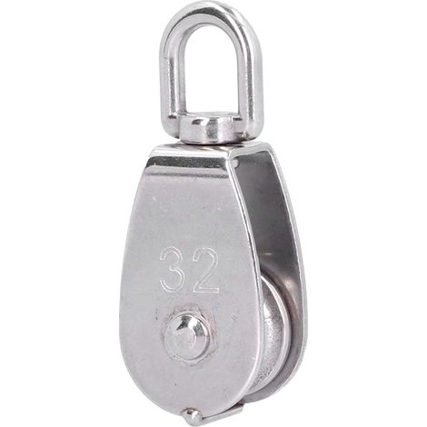 Poulle de palan de, 1,3 pouces de poulie pilerie à roues à roues à roues à une seule capacité de charge de 250 kg 316 acier inoxydable pour la corde de levage de bateau (1/5)