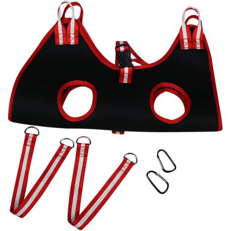Hamac de toilettage pour animaux de compagnie, chats et chiens de petite et moyenne taille, sac de lavage pour chat auxiliaire à suspension fixe, (noir, grand, lot de 5) (1/3)