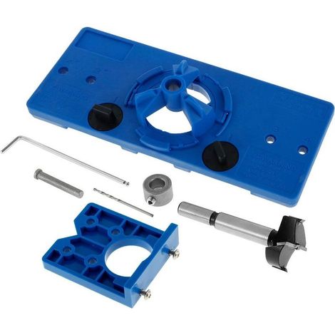 Gabarit de perçage charnière invisible 35 mm – Foret Forstner 35 mm – Butée de profondeur réglable – Installation précise charnières cachées (1/5)