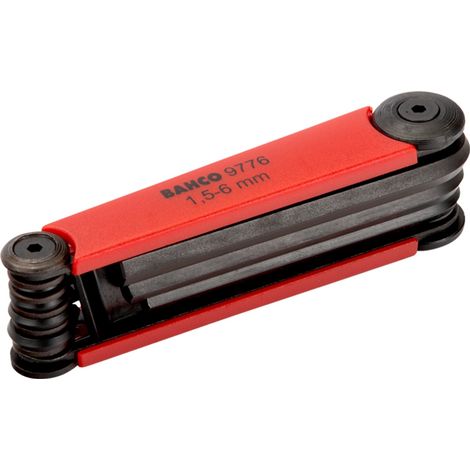 Bahco Winkelschraubendreher-Satz im Kunststoffhalter, Sechskant, metrisch, phosphatiert, 1,5 mm bis 6 mm - 7-tlg. (1/3)