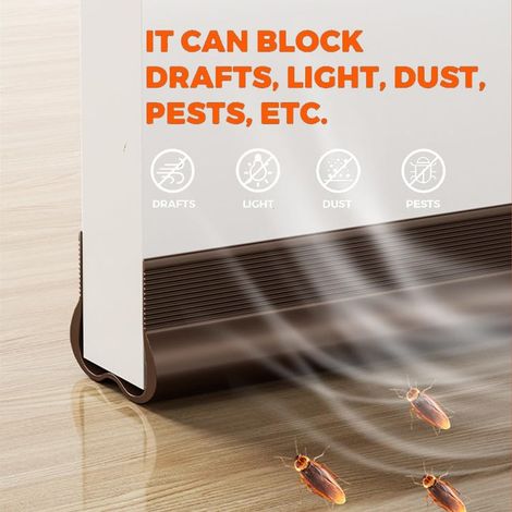 Boudin De Porte, Bas de Porte Isolant, Le Joint de Porte, Isolant Phonique Thermique Bande d'étanchéité Anti Bruit Poussière Stop à l'air Froid (1/5)