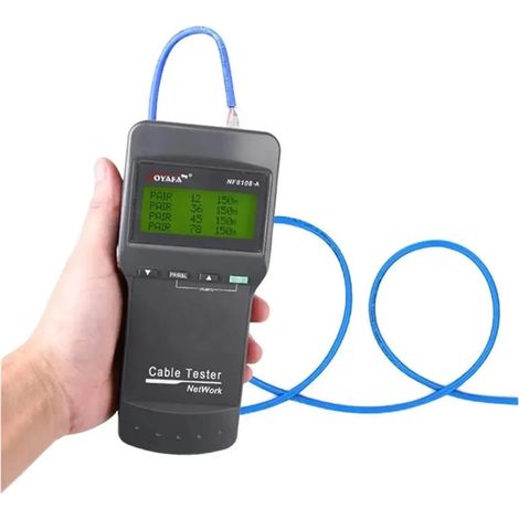 Testeur de câbles réseau NF-8108M Cat.5E/6E UTP/STP : vérification des erreurs de câblage (5E/6E) (1/5)