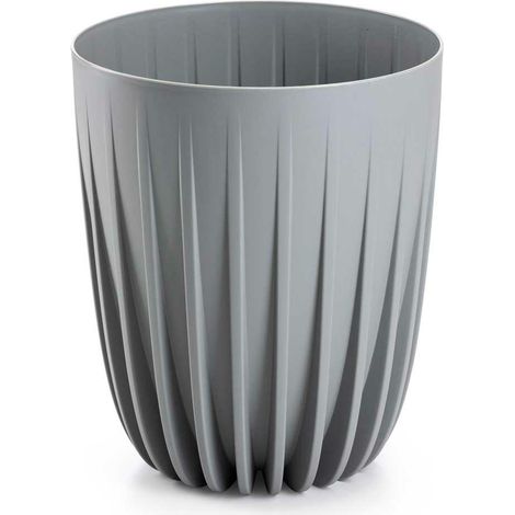 Vaso da fiori a righe, grigio, h23x19 cm (1/5)