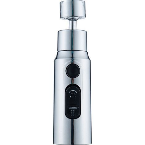 Faucet Extender - 3-Function Aerator - 360 Degree Swivel Spout - For Kitchen Bathroom Balcony Faucets - M25 Internal Thread - 1 Unit