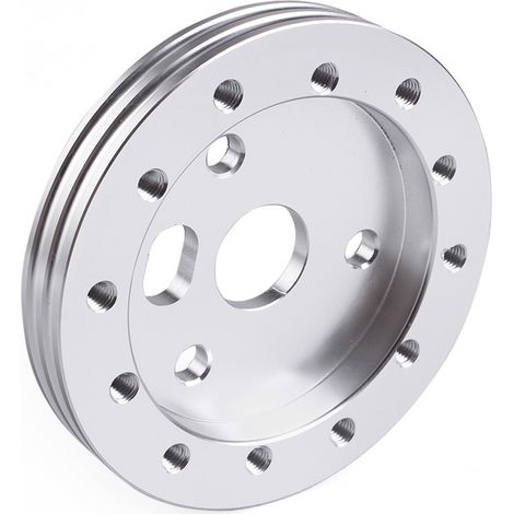 Adaptateur de moyeu de volant en aluminium 0,5 pouce à 1 pouce, 6 trous à 3 trous - Argent 0,5 pouce (1/4)