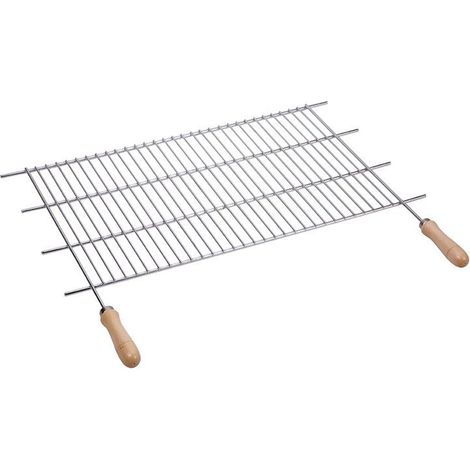 Griglia Barbecue in Zinco 80x40cm con Manici in Legno Sauvic (1/2)