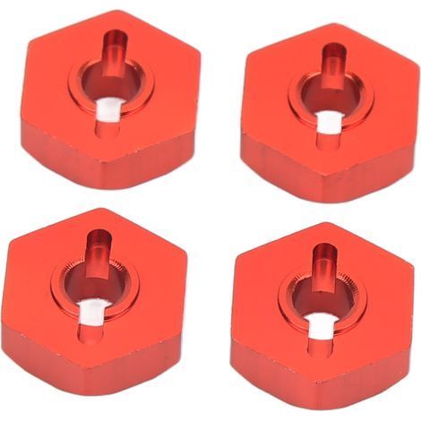 Sechskant-Radadapter aus Aluminiumlegierung, Sechskant-Kupplungsteile für Traxxas E Revo 1/16 RC-Car, rot (1/5)