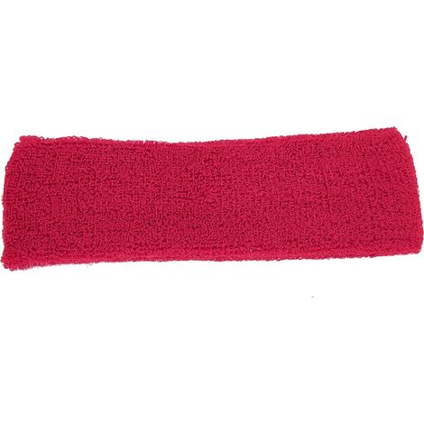 Bandeau unisexe de sport élastique, respirant, doux, chaud et absorbant la transpiration (rose rouge) (1/5)