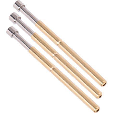 100 broches de test à ressort à tête concave en laiton, diamètre du tube : 2,02 mm (0,1 po), diamètre du tube : 33,35 mm (1,3 po), broches de test pour circuits imprimés (1/5)