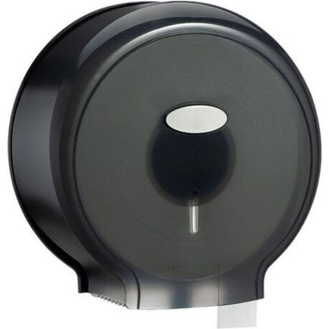 Distributeur automatique mural sans axe pour gros rouleaux de papier toilette – étanche, design épuré noir et transparent, support unique pour essuie-mains en rouleau, idéal pour salle de bain (1/5)