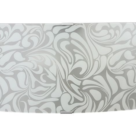 Applique 1xE27 Montatura Argento Vetro Lastra Bianco E-Energy Corinna (1/2)