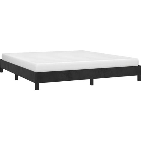 Bed Frame without Mattress Black 180x200 cm Super King Super King Velvet vidaXL (1/4)