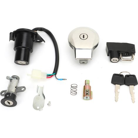 Contacteur de démarrage moto avec serrure réservoir carburant, casque et coffre, jeu de clés pour Virago XV125 XV250 XV535 (1/5)