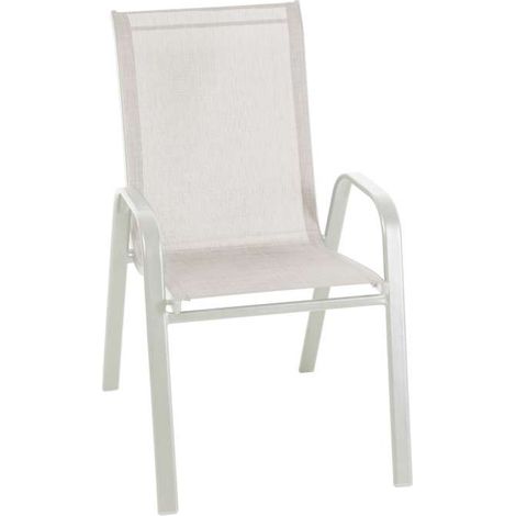 Domo Mea Sedia Eden da Esterni Textilene Bianco 55x75x93,5 h cm (1/5)