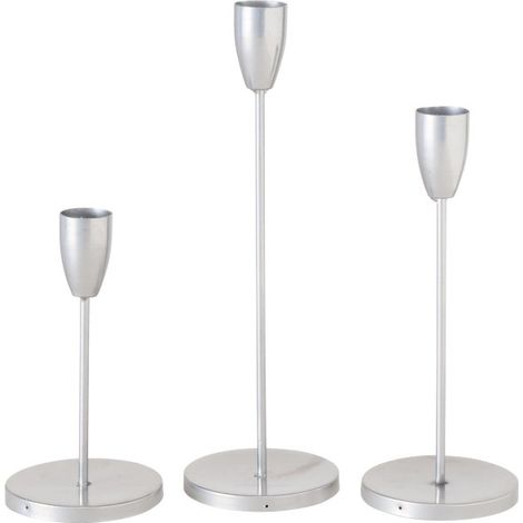 Set de 3 chandeliers de table argentés (1/5)