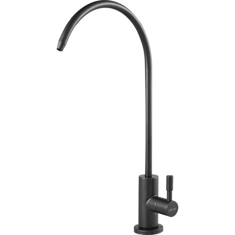 Robinet Eau Potable - 1 Unité - Acier Inoxydable 304 Noir Mat - Bec Pivotant 360° - Cuisine Bar Camping-car - Pour Évier 12-32mm (1/5)
