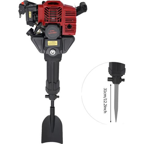 Débroussailleuse, Moteur à Essence Puissant, Design Multifonctionnel, Noir et Rouge (1/2)