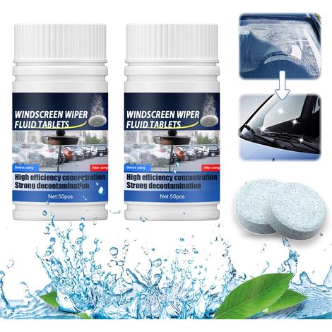 Zwei Scheibenwaschtabs, feste Reinigungstabletten (100 Tabletten) (1/5)