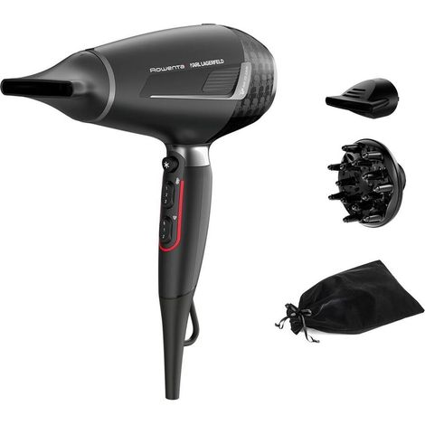 Rowenta K Pro Stylist CV888LF0 Secador de Pelo Negro Cromo