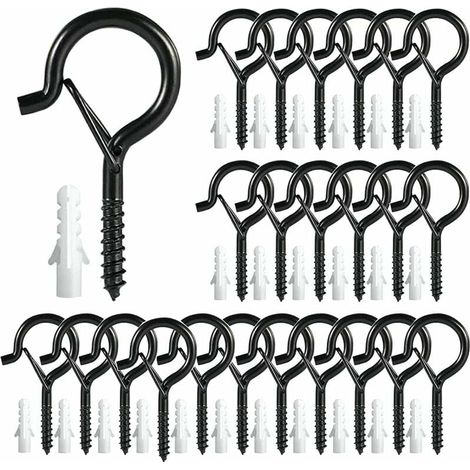 Q-Hook 25 pezzi Ganci a vite Ganci a vite Gancio da soffitto Gancio da soffitto Gancio a vite appeso Gancio da parete Ganci a vite per lanterne a vento Cestini per piante (1/5)