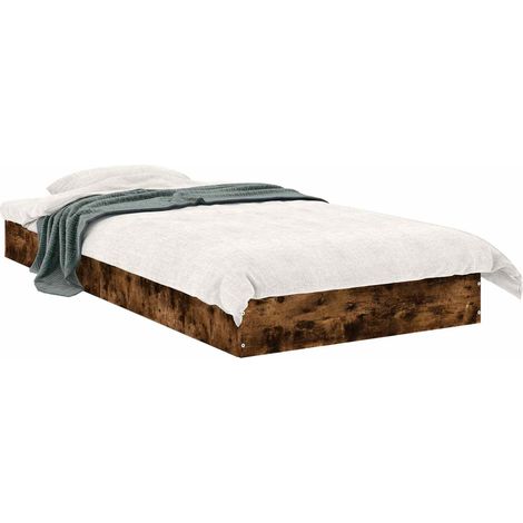 Maison Exclusive - Bodenbettgestell Geräucherte Eiche 80 x 200 cm