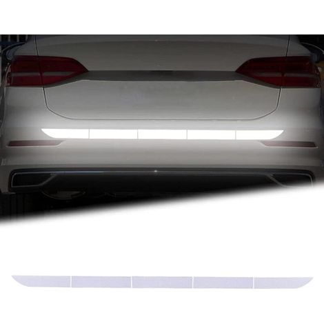 Scotch Reflechissant Blanc, Autocollants Réfléchissants Vision Nocturne,Autocollants de Sécurité Auto-Adhésifs étanches pour Voiture(2pcs) (1/5)
