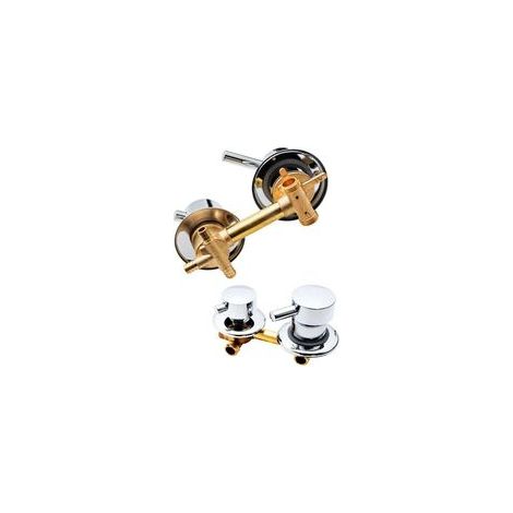 Mitigeur Cabine De Douche, 1pc 3 Voies Sortie Cabine De Douche, Mitigeur Douche d'eau Filetage/Intubation, pour Cabine Ou Hammam Intubation 12-12.5cm (1/4)