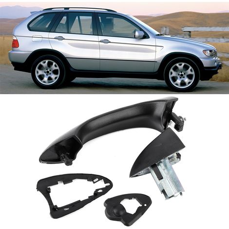 Poignée de porte extérieure arrière gauche pour BMW E53 X5 2000-2006, pièce 51218257737, remplacement extérieur, poignée latérale, compatible SUV. (1/5)
