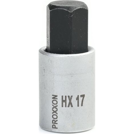 Proxxon Steckschlüsseleinsatz HEX17 (1/2, Länge 55mm, Ratschenschlüssel-Einsatz)