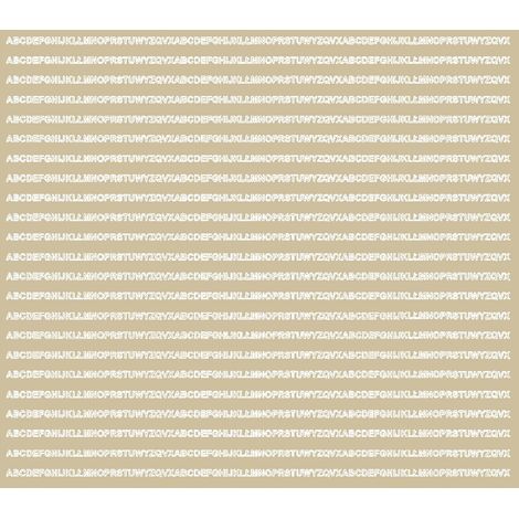 Lettere adesive autoadesive, lettere da 3 mm, beige opache (1/2)