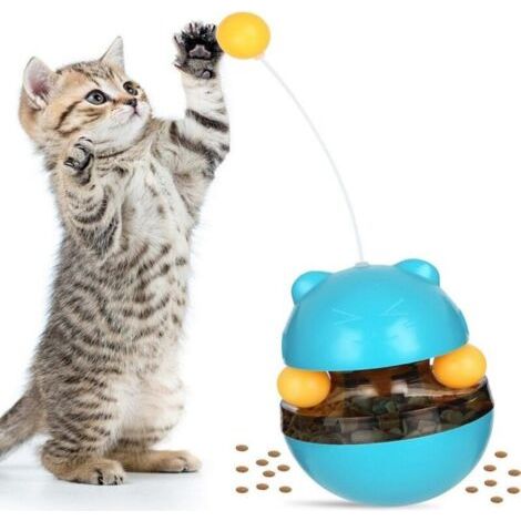 BUNTHAUS Jouet intelligence pour chat - 1, 3 en 1 distributeur de croquettes balles interactives rotatif - Animaux