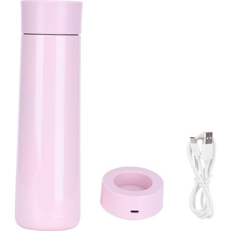 Gourde Isotherme Intelligente avec Affichage Tactile de Température, Rappel et Recharge USB - Rose (1/5)