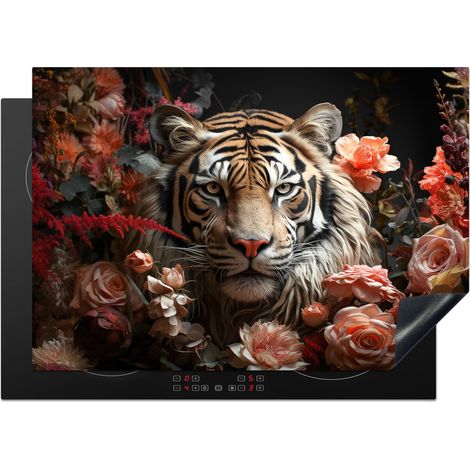 PROTEZIONE PER PIANO COTTURA A INDUZIONE Tigre - Animale - Natura - Floreale - Botanica 75x52 (1/5)