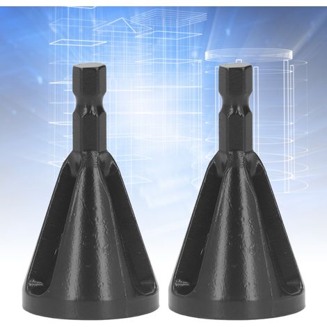 Deux couteaux à chanfreiner à vendre, outils d'ébavurage, outil de chanfreinage extérieur, outil de finition des bords, grattoir à bords arrondis, alésoir électrique, outil hexagonal à 3 rainures noir (1/5)