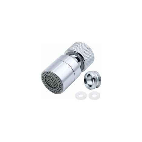 Aérateur de robinet pivotant 360° en laiton, 2 modes, adaptateur M22/M24 –