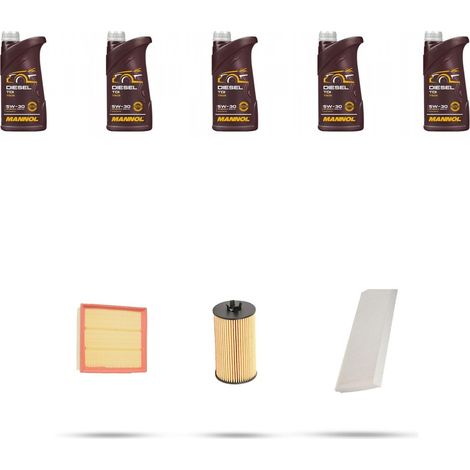 Kit tagliando 3 FILTRI e 5L OLIO compatibile con Mercedes Classe B (W245) B160 70kw Dal 2009 al 2011 (1/5)