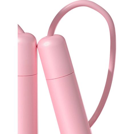 Corde à sauter pour enfants, réglable et mignonne, avec poignée confortable, idéale pour l'école primaire et la maternelle (rose). (1/5)