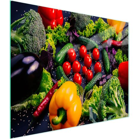 TAGLIERE IN VETRO 52x30 VERDURE (1/5)