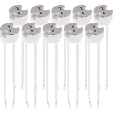 Confezione da 10 portalampade GU5.3 - Attacco GU5.3 o MR16 - Portalampada con cavo da 12V - Per lampadine come LED, alogene e faretti (1/5)