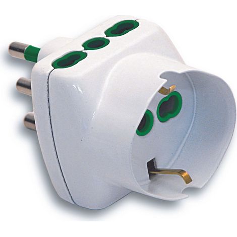 Fanton ADATTATORE TRIPLO IN BLISTER 2P+T spina 16A/2 prese 10/16A+schuko