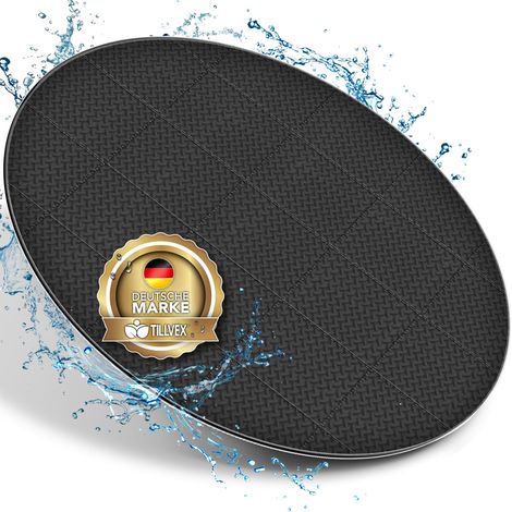 tillvex Base per vasca idromassaggio rotonda 240 cm nera Tappetino per vasca idromassaggio da esterno Tappetino termico di protezione per il pavimento della piscina Piastra di base protettiva per i