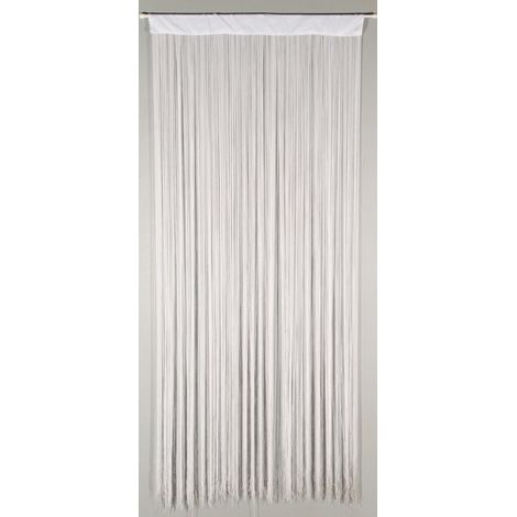 Rideau de porte string blanc 90 cm x 200 cm – Polypropylène – 360 lanières – Anti-insectes – Prêt à poser – Confortex