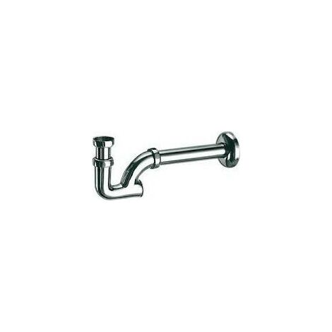 Siphon "k" avec tube de 25 cm et rose arrondie (1/2)