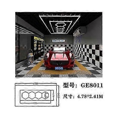 Projecteur LED portable de luxe à structure hexagonale en aluminium pour inspection automobile, idéal pour les stations de revêtement de carrosserie (GE8011) (1/5)
